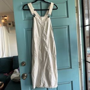 Zara Overall Off White Dress Dungarees